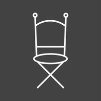 Einzigartiges Symbol für die Vektorlinie des Stuhls vektor