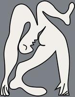 pablo picasso akrobat, illustration, vektor på vit bakgrund.