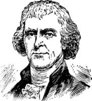 Thomas Jefferson, Vintage-Illustration vektor