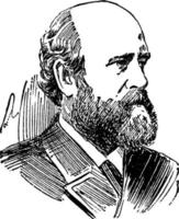 henry george, årgång illustration vektor