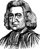 John Wesley, Vintage-Illustration vektor