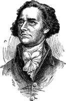 alexander Hamilton, årgång illustration vektor