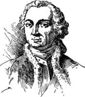 Louis montcalm, årgång illustration vektor