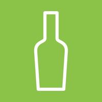 vin flaska linje Färg bakgrund ikon vektor