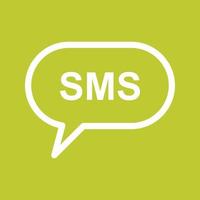 SMS-Blasenlinie farbiges Hintergrundsymbol vektor