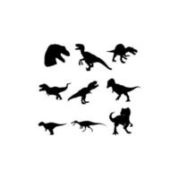 djur- t rex uppsättning samling design vektor