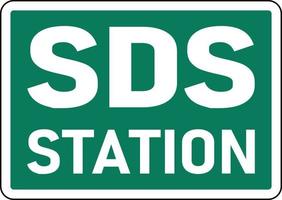 symbol sds station zeichen auf weißem hintergrund vektor