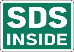 Symbol SDS innerhalb Zeichen auf weißem Hintergrund vektor