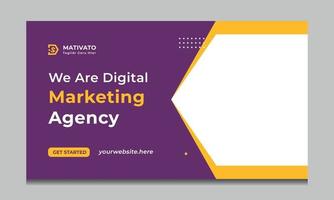 Cover-Banner-Design der Agentur für digitales Marketing, Web-Banner-Vorlage für Corporate Business Marketing vektor
