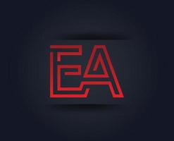 EA-Text-Typografie-Design-Patter-Vektor. vektor