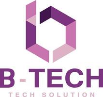 buchstabe b monogramm tech lösung logo vektorvorlagen vektor