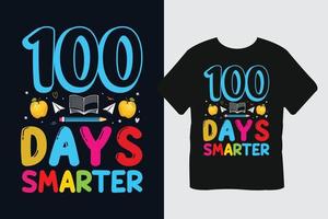 100 Tage intelligenteres T-Shirt-Design vektor