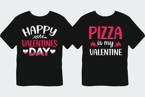 Fröhliches Valentinstag-T-Shirt-Design, Typografie-T-Shirt-Design-Paket vektor