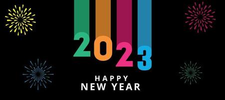 Lycklig ny år 2023.ny år önskningar, hälsningar för 2023. vektor