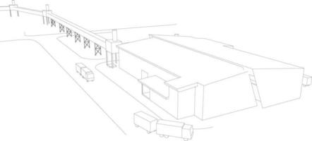 3D-Darstellung des Bauvorhabens vektor