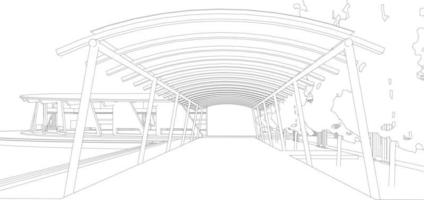 3D-Darstellung des Bauvorhabens vektor