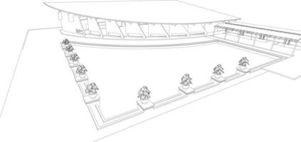 3D-Darstellung des Bauvorhabens vektor