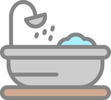 Badewanne-Vektor-Icon-Design vektor