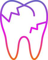 verfallene Zähne Vektor-Icon-Design vektor