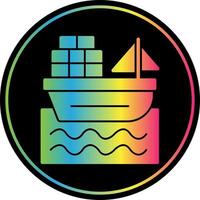 Frachtboot-Vektor-Icon-Design vektor