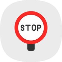 Stop-Schild-Vektor-Icon-Design vektor