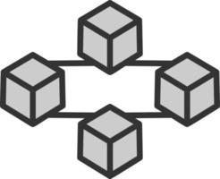 Blockchain-Vektor-Icon-Design vektor