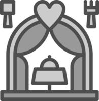 Hochzeitsessen Vektor-Icon-Design vektor