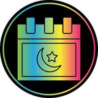 islamischer Kalender-Vektor-Icon-Design vektor