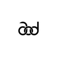 brev aod logotyp enkel modern rena vektor