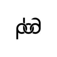 brev pba logotyp enkel modern rena vektor