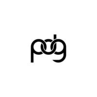 brev pdg logotyp enkel modern rena vektor