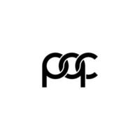 brev pqc logotyp enkel modern rena vektor