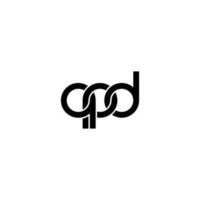 brev qpd logotyp enkel modern rena vektor