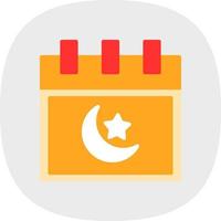 islamischer Kalender-Vektor-Icon-Design vektor