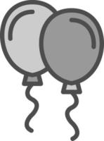 neues Jahr Luftballons Vektor-Icon-Design vektor