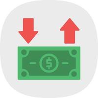 kontanter strömma vektor ikon design