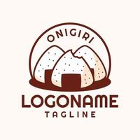 Onigiri-Logo-Vorlage, geeignet für Restaurant, Geschäft und Café vektor