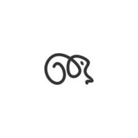 elphant logo icon design template flacher vektor