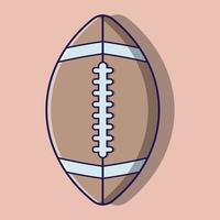 niedlicher Rugbyball-Cartoon vektor