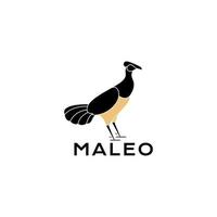 fågel maleo modern logotyp design vektor