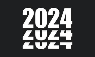 2024 Zahlenentwurfsvorlage. vektor