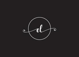 el-Logo-Design und Firmenlogo vektor