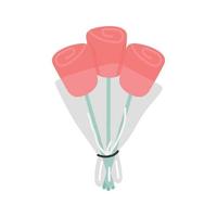 Blumenstrauß rote Rose. valentinstaggeschenk und element für logo, spiel, druck, plakat oder anderes designprojekt. vektor