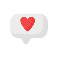 kärlek chatt ikon. vektor symbol för e-dejting, uppkopplad dejta, sexting, kärlek sms, SMS, romantik, hjärtans dag, meddelandehantering