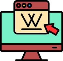 Wikipedia-Vektor-Icon-Design vektor