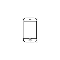 Smartphone-Linienstil-Icon-Design vektor