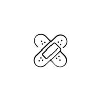 Band Aid Line Style Icon Design vektor