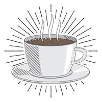 Abbildung einer heißen Tasse Kaffee vektor