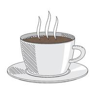 Abbildung einer heißen Tasse Kaffee vektor