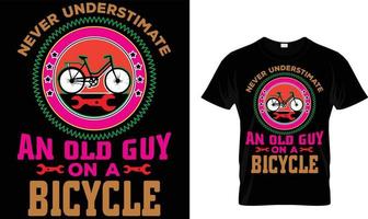 cykel t-shirt design fri vektor